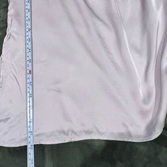 Anthropologie Flutter Sleeve Satin Sheath Dress Size 10 Cocktail Party Dress New - Picture 16 of 16